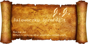 Jaloveczky Jozafát névjegykártya