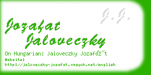 jozafat jaloveczky business card